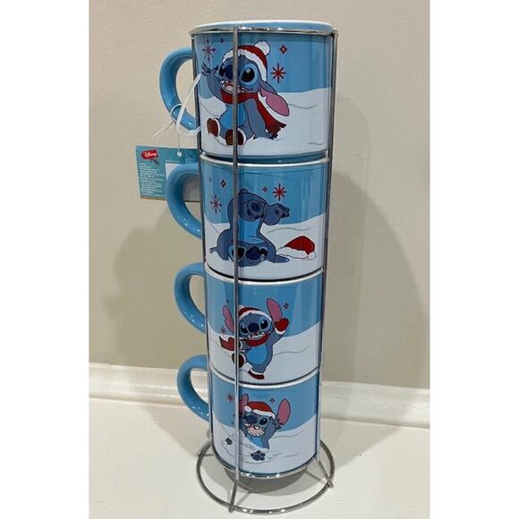 Disney Stitch‎ Stackable Christmas Mugs - Picture 5 of 6